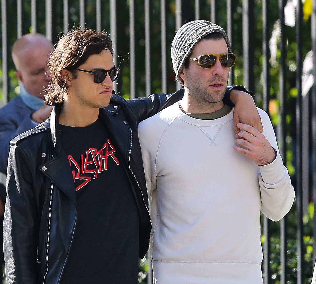 Zachary Quinto and boyfriend Miles McMillan hold hands on 