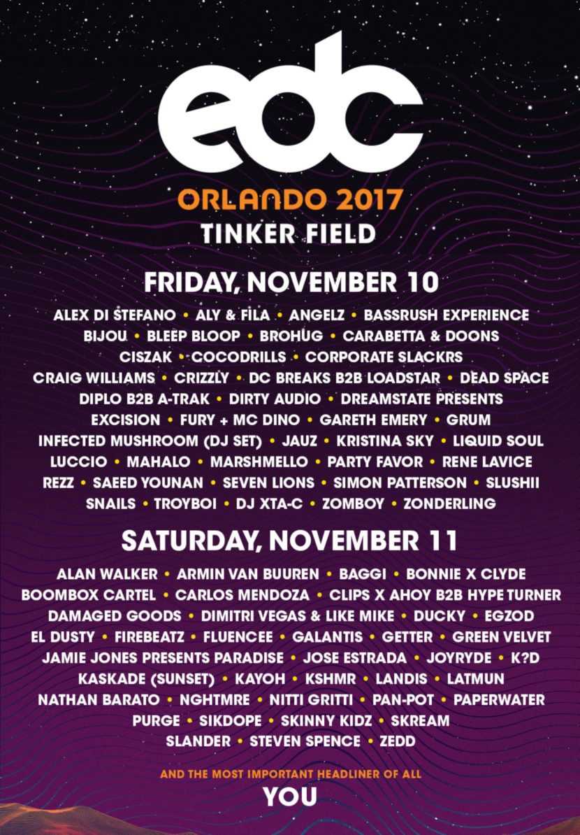 EDC Orlando Lineup by Day Announced! raannt