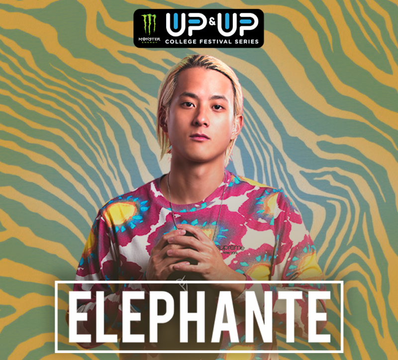 Monster Energy Announces Elephante As Headliner for Fall 2019 Up & Up College Festival Series